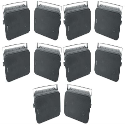 Rockville HP65S-8 Black Pair 6.5-in 8-Ohm Indoor/Outdoor Swivel Home Speakers, 500-Watt Peak per Pair, Waterproof ABS Cabinet, rustproof Metal Grills, 5-Piece