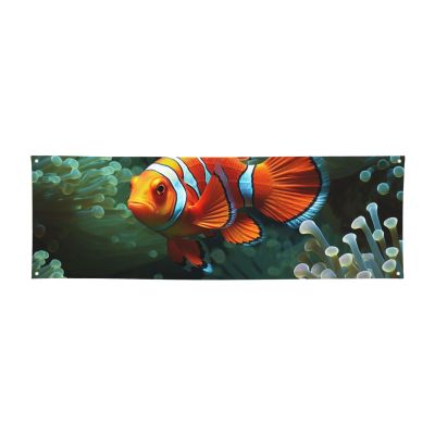 Fish background Banner Party Decor Backdrop Banner Birthday Party Photography Background Decorations Indoor Outdoor Wall Decor Banner Party Supplies Favors 71 x 24 Inch