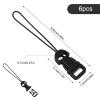 Quick Release Camera Strap, 6 Pcs Black QD Loops Connector Adapter Camera Quick Release Lanyard Clip Compatible for All Compact Digital Cameras Binoculars Drone Remote Control and USB Stick view 2