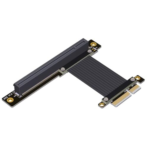 JMT 64G/BPS PCI-E4.0 x4 to x16 Extension Cable GEN4 Steering Extension 1U Support RTX3090 RX6800xt GPU (M2S-M32,25CM)