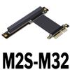 JMT 64G/BPS PCI-E4.0 x4 to x16 Extension Cable GEN4 Steering Extension 1U Support RTX3090 RX6800xt GPU (M2S-M32,25CM) view 2