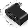 1Pc Black 4 in 1 USB 2.0 Hub Docking Station 1 USB2.0 480Mbps 180 Degrees Rotatable Splitter Card Fast Reader for Laptop Notebook USB Hub Adapter Computer Accessories and Peripherals view 2