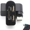 1Pc Black 4 in 1 USB 2.0 Hub Docking Station 1 USB2.0 480Mbps 180 Degrees Rotatable Splitter Card Fast Reader for Laptop Notebook USB Hub Adapter Computer Accessories and Peripherals view 3