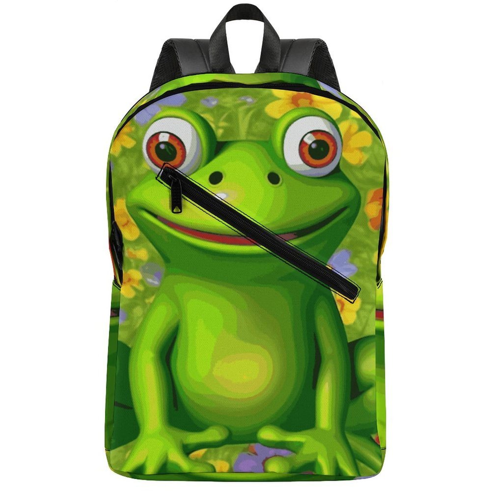 BTCOWZRV Frog Travel Backpack for Women Men 2 Compartment Laptop Backpacks Laptop Bag Casual Daypack
