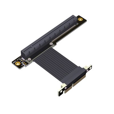 JMT 64G/BPS PCI-E4.0 x4 to x16 Extension Cable GEN4 Steering Extension 1U Support RTX3090 RX6800xt GPU (M2S-M33-TL,15CM)