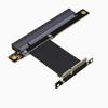 JMT 64G/BPS PCI-E4.0 x4 to x16 Extension Cable GEN4 Steering Extension 1U Support RTX3090 RX6800xt GPU (M2S-M31-TL,15CM) view 1