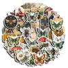 100 Pcs Vintage Insects Botany Forest Theme Vinyl Stickers view 1