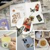 100 Pcs Vintage Insects Botany Forest Theme Vinyl Stickers view 2