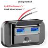2 Slots USB Car Charger Socket, 12-24V RV USB Outlet QC3.0 Quick Charge Panel Wall Mount Power Charger Adapter for Car RV view 3