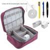 Cable Organizer Bag, Electronic Bag, Electronics Accessories Storage Cases for Cable, Charger, Phone (Purple) view 4