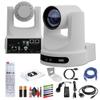PTZOptics Move SE SDI/HDMI/USB/IP PTZ Camera with 20x Optical Zoom (White) (PT20X-SE-WH-G3) + Universal Wall Mount (White) + Lens Cleaning Kit + HDMI Cable + Ethernet Cable + Color Wire Ties view 1