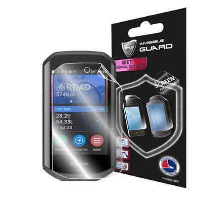 IPG for Garmin Edge 1050 GPS Bike Computer Hydrogel Screen Protector (2 Units) Invisible HD Clear Film Anti Scratch Guard-Smooth/Self-Healing/Bubble Free for 1050