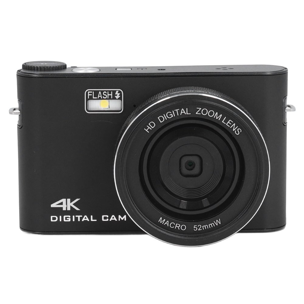 Sanpyl Digital Camera, 4K 64MP HD Camera, Digital Point and Shoot Camera with 18X Zoom & 3 Inch, Compact Small Camera for Boys Girls Kids (Black)