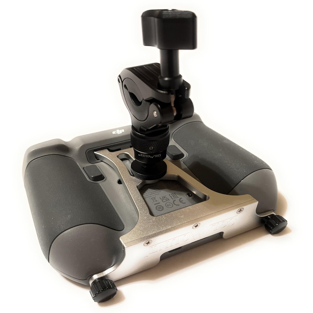 Bike Mount for DJI RC 2 Controller (not for RC or RC Pro) for Mini 4 or 5 Pro and Air 3/3S Bicycle, Boat, Motorcycle, ATV, UTV, Tripod and Bike Handlebar Mount 360 Rotation 1/4-20 Ball with Locking Clamp - RC2PAK2