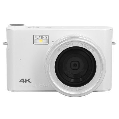 Sanpyl Digital Camera, 4K 64MP HD Camera, Digital Point and Shoot Camera with 18X Zoom & 3 Inch, Compact Small Camera for Boys Girls Kids (White)
