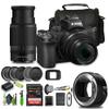 Nikon Z50 Compact Lightweight Mirrorless Camera with 16-50mm and 50-250mm Lenses + Soft Case + Extreme PRO 64GB Card FTZ II Mount Adapter + More (Renewed) view 1
