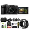 Nikon Z30 Lightweight Mirrorless Camera with 16-50mm Zoom Lens + Memory Card Wallet + Extreme PRO 64GB Card + 12 Inch Flex Tripod FTZ II Mount Adapter + More (Renewed) view 1