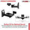 5 CORE Speaker Wall Mount Pair Universal Dual Side Clamping 180Adjustment Heavy Duty Bookshelf Mounting Bracket for Large or Small Speakers 55 Lbs Capacity - WST 04-11 Pair view 2