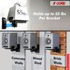 5 CORE Speaker Wall Mount Pair Universal Dual Side Clamping 180Adjustment Heavy Duty Bookshelf Mounting Bracket for Large or Small Speakers 55 Lbs Capacity - WST 04-11 Pair view 3