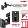 5 CORE Speaker Wall Mount Pair Universal Dual Side Clamping 180Adjustment Heavy Duty Bookshelf Mounting Bracket for Large or Small Speakers 55 Lbs Capacity - WST 04-11 Pair view 4