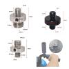 BMFJJWY 1/4 to M5 M6 M8 M10 Screw Adapter with Side Fixed Hole/SLR Camera Tripod Head Bike Moto Mount Photo(1x Stainless M8) view 3
