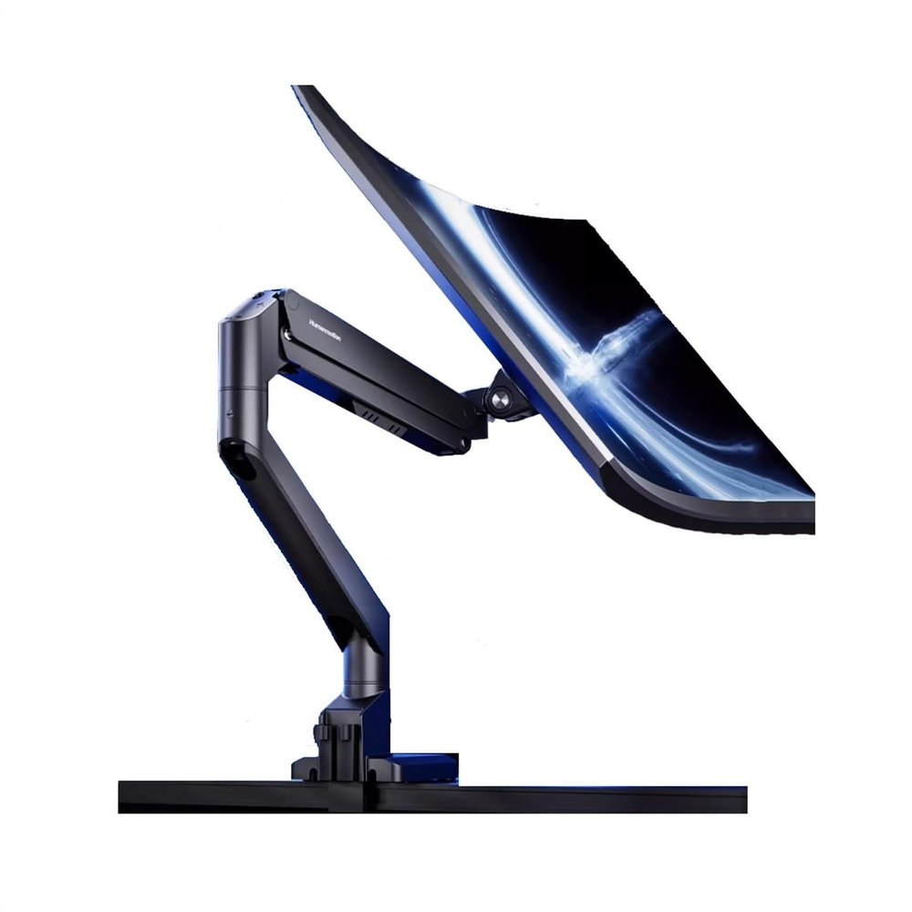 FURUIM2024M Monitor Arm Single Monitor Mount Arm, Gas Spring Monitor Desk Mount, Fully Adjustable Monitor Arm Fits 17-32 inch Screen, Holds 19.8lb, VESA 75x75 or 100x100mm Adjustable Monitor Stands