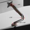 FURUIM2024M Monitor Arm Single Monitor Mount - Wood Grain Single Monitor Arm Desk Mount, 17-32" Fully Adjustable Monitor Arm with VESA 75/100mm, Hold up to 19.8 Lbs Adjustable Monitor Stands view 4