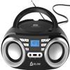 KLIM B3 Portable CD Player Boombox with FM Radio, Bluetooth, USB, AUX, and FM Radio Dual Speakers, EQ Sound Effects, 20 Preset Stations, Compact and Lightweight view 1