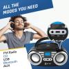 KLIM B3 Portable CD Player Boombox with FM Radio, Bluetooth, USB, AUX, and FM Radio Dual Speakers, EQ Sound Effects, 20 Preset Stations, Compact and Lightweight view 3
