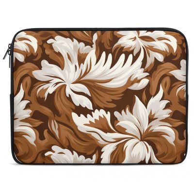Laptop Case Sleeve 15inch Shockproof Laptop Case Brown and White Pattern Laptop Sleeve Carrying Case