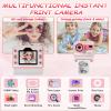 HOMELYLIFE Kids Instant Print Camera Toy for Girls Boys, Kids Camera for 3-14 Year Old, 1080P HD Kids Digital Camera with 3 Photo Paper Birthday Gifts for 3 4 5 6 7 8 9+ Year Old 32GB SD Card, Pink view 2