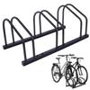 Donext Floor Bike Rack, Bike Parking Stand for up to 3 Bicycles, Outdoor Bicycles Rack for Yard & Garage Storage, Stable & Secure Bicycle Stand Up to 28", Holding Plates & Custom Spacing, Black view 1