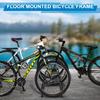 Donext Floor Bike Rack, Bike Parking Stand for up to 3 Bicycles, Outdoor Bicycles Rack for Yard & Garage Storage, Stable & Secure Bicycle Stand Up to 28", Holding Plates & Custom Spacing, Black view 3