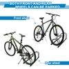 Donext Floor Bike Rack, Bike Parking Stand for up to 3 Bicycles, Outdoor Bicycles Rack for Yard & Garage Storage, Stable & Secure Bicycle Stand Up to 28", Holding Plates & Custom Spacing, Black view 4
