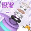 JoySpark Wired Headphones for Kids, 85dB Volume Limit, 3.5mm Kids Headphones with Cord, Adjustable, Stereo Sound Foldable Toddler headsets for School-Purple view 2