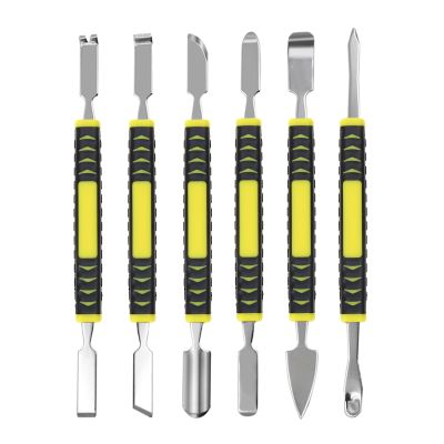 6pcs Metal Prying Opening Repair Tool Tablet Computer Opening Tool Small Metal Spudger Excellent For Opening
