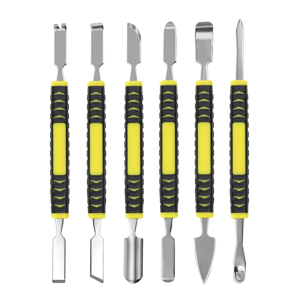 6pcs Metal Prying Opening Repair Tool Tablet Computer Opening Tool Small Metal Spudger Excellent For Opening
