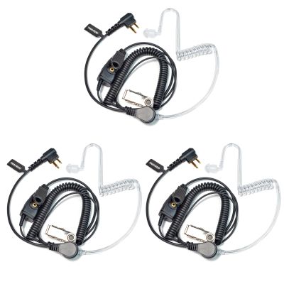 3 Pack Radio Earpiece with Mic for Motorola CP200D RMU2040 RMU2080D, Surveillance Earpiece with in-line Microphone and PTT for Motorola Walkie Talkies Two-Way Radios