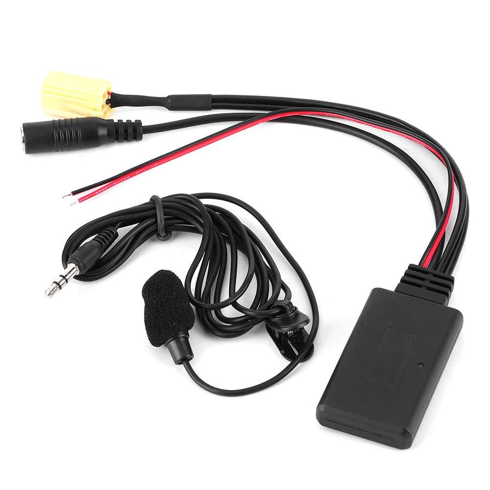 Natudeco Car Auxiliary Input Adapter 5.0 Receiver Radio Microphone Handsfree Cable Replacement Accessories Fit for Romeo Musa