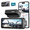 Dash Cam Front Rear, IMX415 Sensor 4K 30fps/2K 60fps+1080p, Touch Screen Dash Camera for Car, Voice Control, Built-in GPS WiFi, HDR Night Vision, 64GB Card, 160 Wide Angle, 24H Parking Monitoring view 1