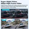 Dash Cam Front Rear, IMX415 Sensor 4K 30fps/2K 60fps+1080p, Touch Screen Dash Camera for Car, Voice Control, Built-in GPS WiFi, HDR Night Vision, 64GB Card, 160 Wide Angle, 24H Parking Monitoring view 3