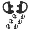 HELETUL Silicone Ear Mold for Walkie Talkie Surveillance Earpiece (Left and Right, 4 Pairs, Medium, Black) view 1