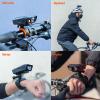 Andoer 4K 60FPS Multifunctional Cycling Camera, Action Camera with 2.0 Inch IPS Screen, WiFi, LED Flashlight, Bicycle Horn, IPX5 Waterproof view 4
