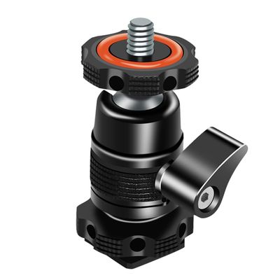 Andoer Mini Ball Head Adapter Monitor Mount Cold Shoe Adapter Aluminum Alloy with 1/4 Inch Screw for Mounting Camera Monitor Microphone LED Video Light