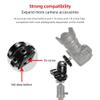 Andoer Mini Ball Head Adapter Monitor Mount Cold Shoe Adapter Aluminum Alloy with 1/4 Inch Screw for Mounting Camera Monitor Microphone LED Video Light view 2