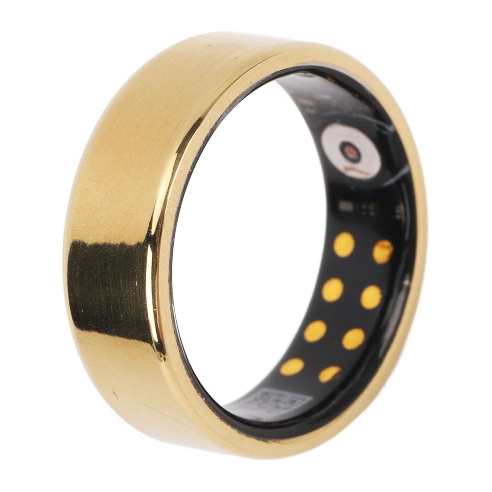 HOHXFYP Smart Ring, Multifunction Sleep Tracking Wearable with Sleep Monitoring, Step Counting, and Body Temperature Tracking, Sleep Tracker for Men Women (Gold)