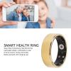 HOHXFYP Smart Ring, Multifunction Sleep Tracking Wearable with Sleep Monitoring, Step Counting, and Body Temperature Tracking, Sleep Tracker for Men Women (Gold) view 2