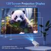 [270Adjustable Stand] Smart Mini Projector with WiFi 6 and Bluetooth, Auto Keystone Outdoor Movie Projector 1080P HD 200 ANSI Support,Portable Home Projector for TV/Laptop/USB view 3