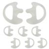 HELETUL Silicone Ear Mold for Walkie Talkie Surveillance Earpiece (Left and Right, 4 Pairs, Large, Semi-CLear) view 1