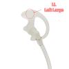 HELETUL Silicone Ear Mold for Walkie Talkie Surveillance Earpiece (Left and Right, 4 Pairs, Large, Semi-CLear) view 2